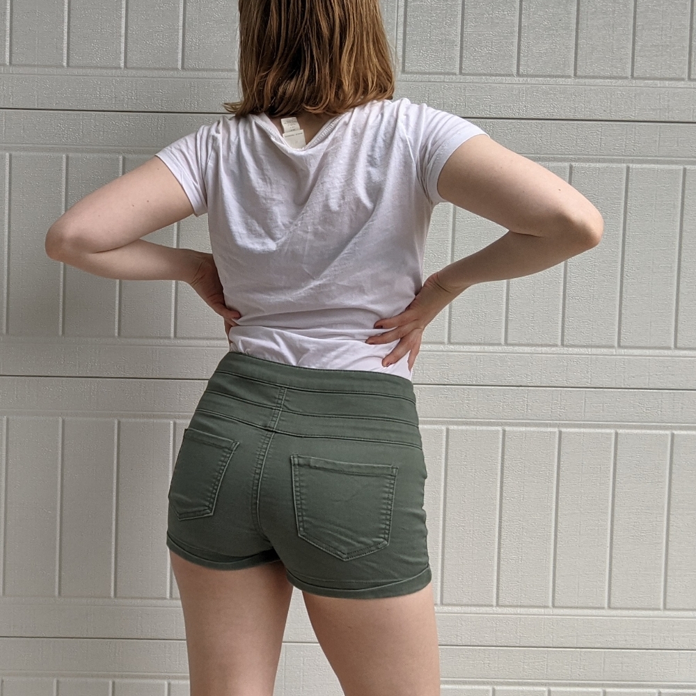 Green High Waisted Shorts